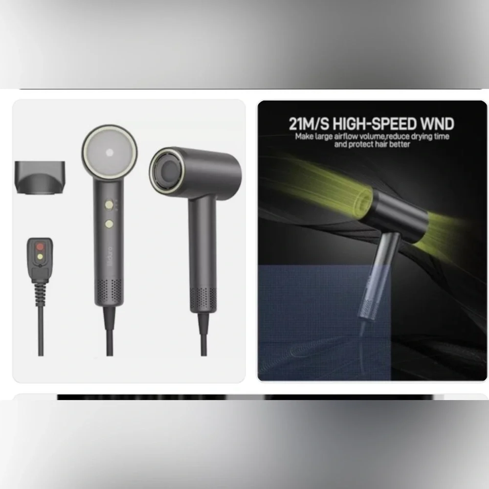 Liliduro Hair Dryer in Gray and Yellow New
